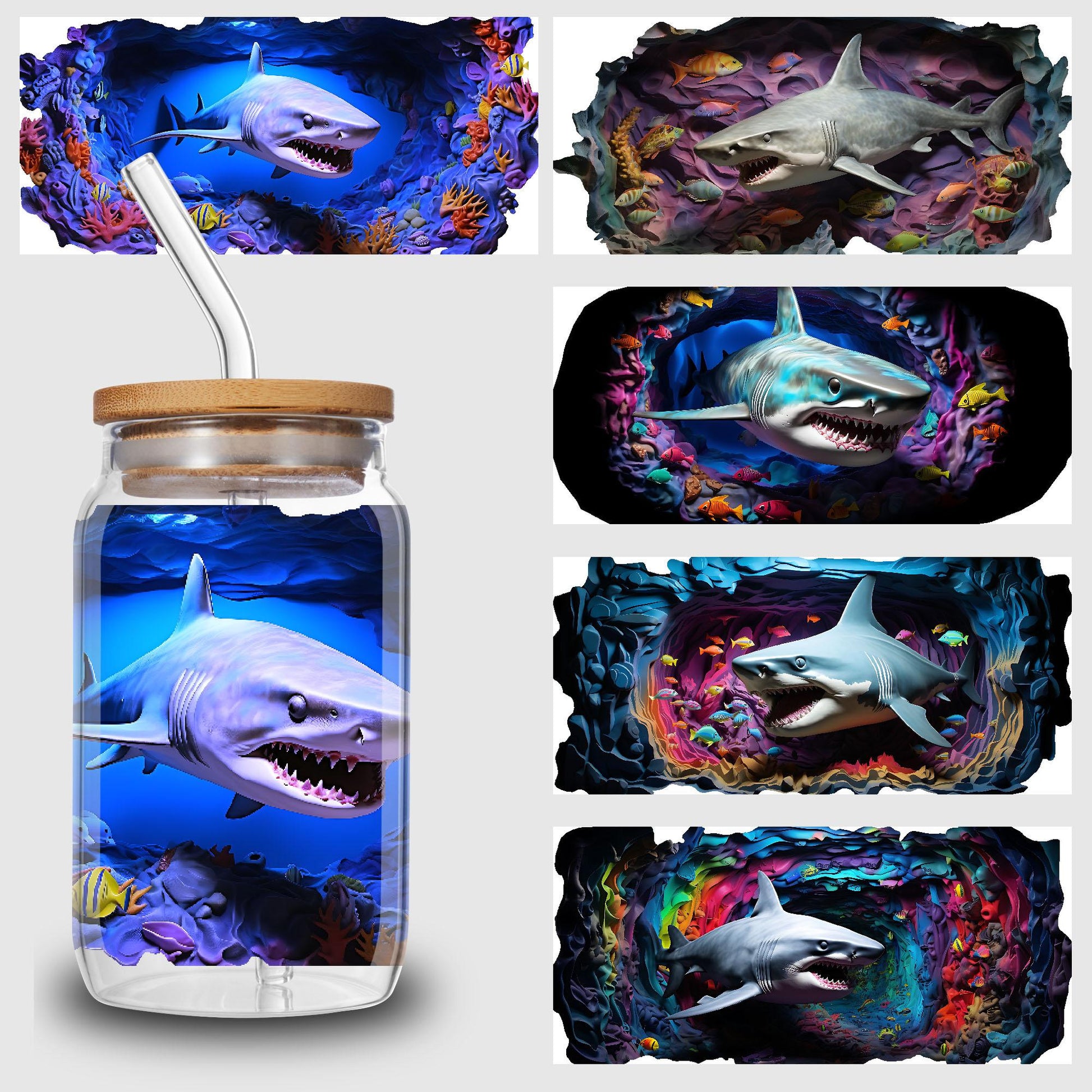 5 Sheets Animal UV DTF Cup Stickers, DTF Friction Transfer Stickers, Waterproof Transfer Stickers For 16oz Glass Cups, DIY, Furniture, Crafts