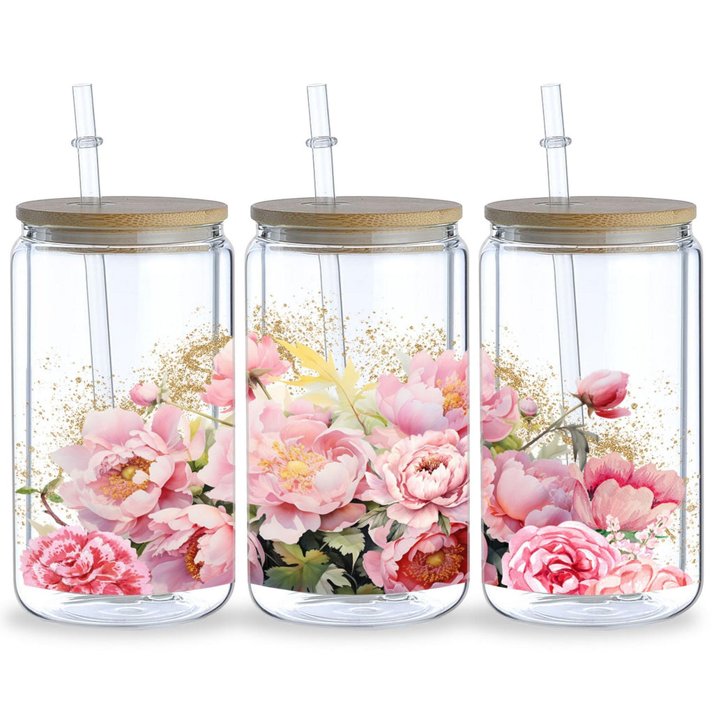 5 Sheets Butterfly and Flowers UV DTF Cup Stickers, Glass Movement DTF Transfer Stickers, Waterproof Wipe Transfer Paper for 16 oz Glass, Mugs, Crafts, Furniture