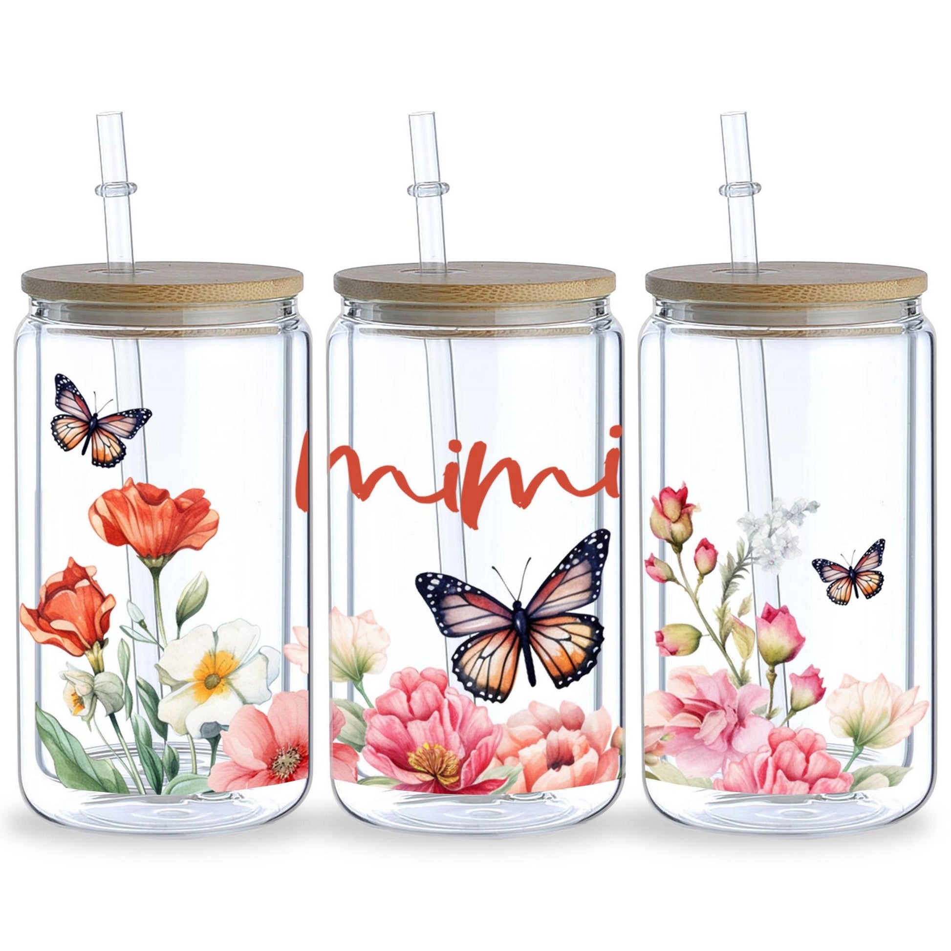 5 sheets of plant UV transfer waterproof self-adhesive stickers for mugs water bottles, DTF transfer stickers for 16 oz glass jar packaging, 3d crystal labels waterproof and scratch-resistant, DIY packaging transfer stickers glass cup stickers bottle
