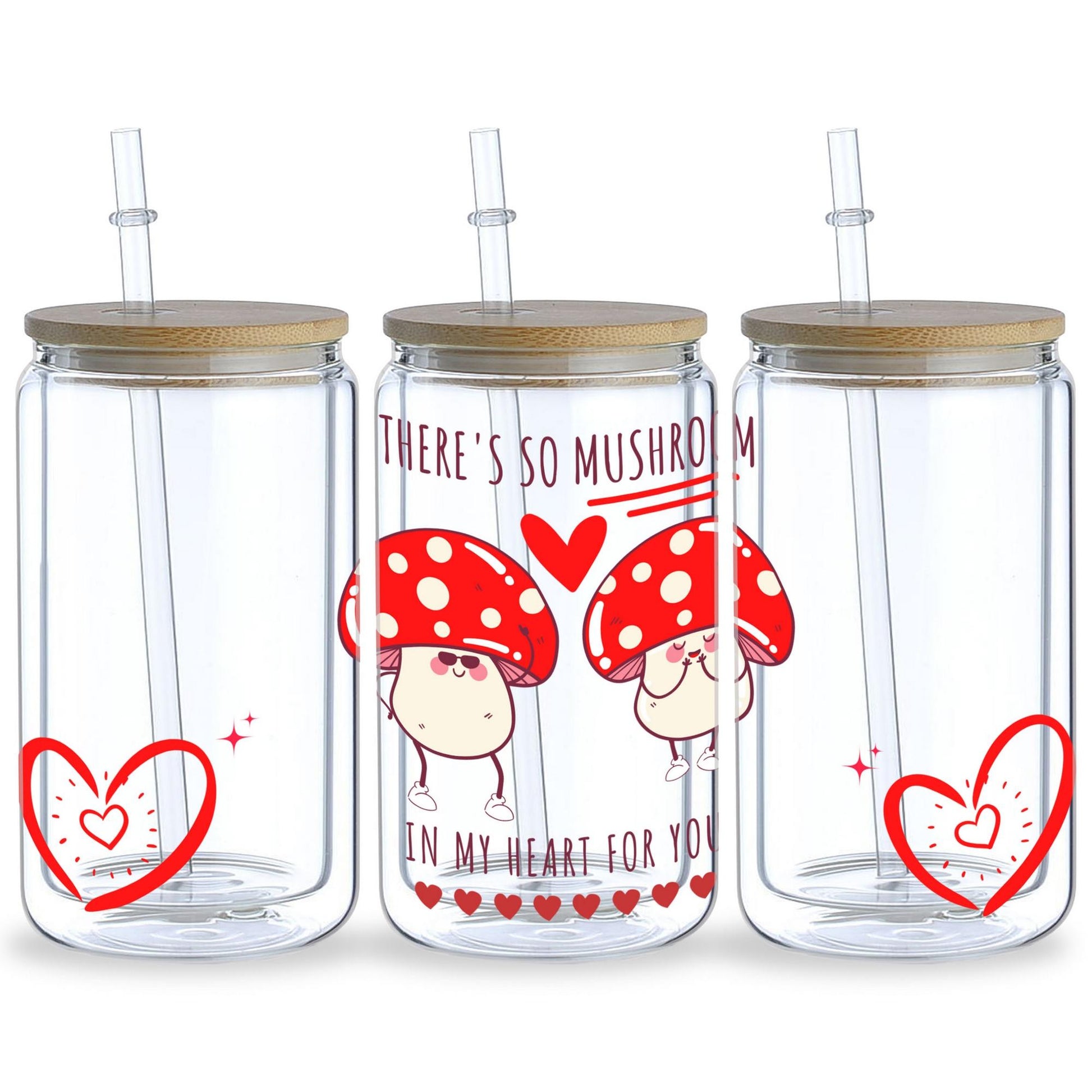 UV sheep Cup Wrap, 5 Pcs Valentine's Day Transfer Stickers for Glass Cups, UV DTF Transfer Waterproof Sticker for 16OZ Libbey Glass Cups
