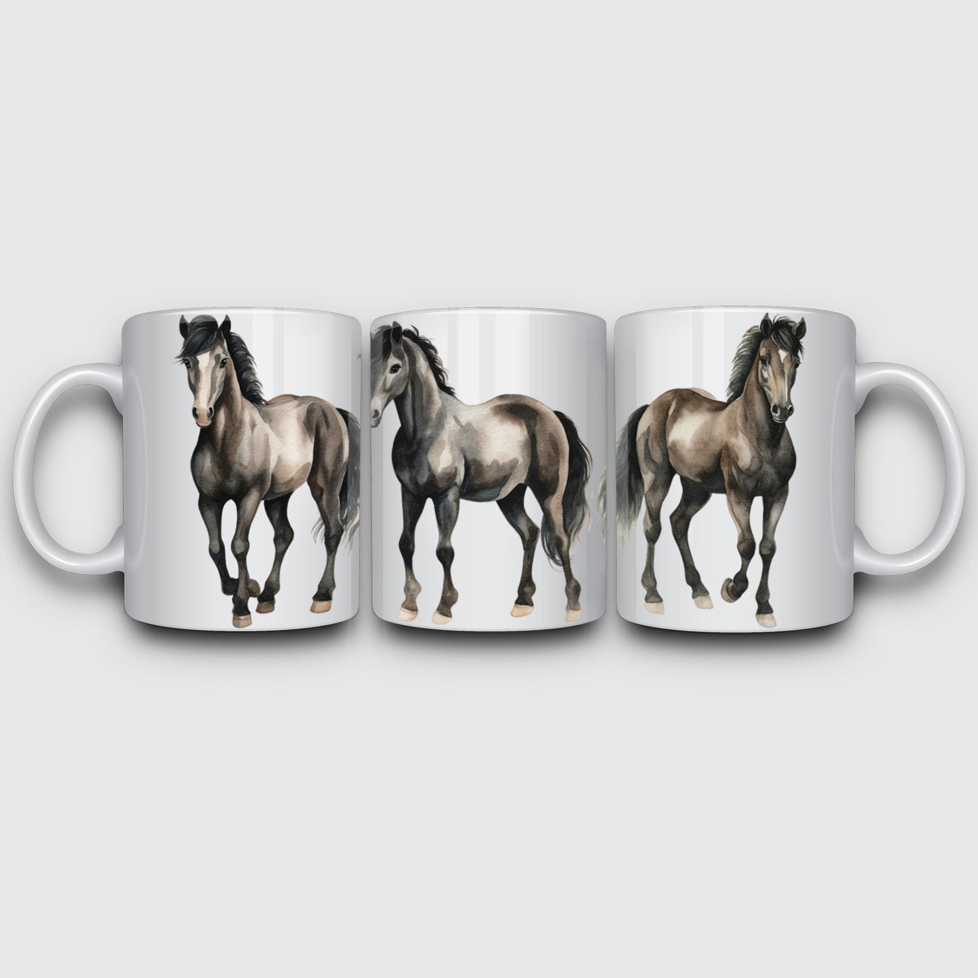 5 Sheets horse UV DTF Cup Stickers for Glass DTF Transfer Stickers, Waterproof Friction Transfers for 16oz Glass, Mugs, Crafts, Furniture