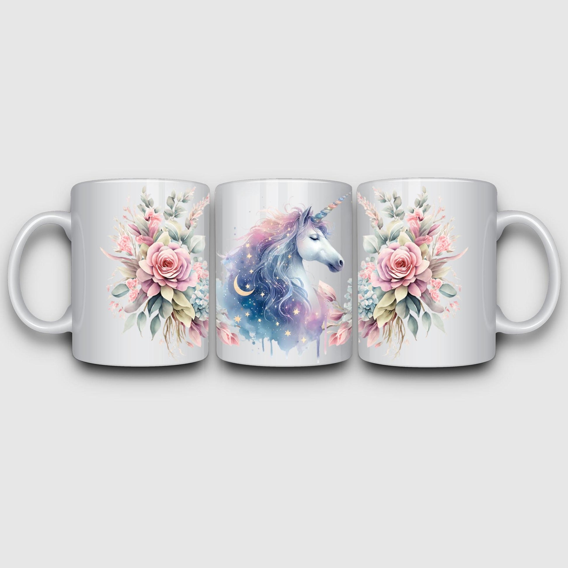 5 Sheets Unicorn UV DTF Cup Stickers, DTF Transfer Stickers, Beautiful Unicorn Waterproof Wipe-Off Transfer Paper for 16oz Glass, Mug, Crafts, Furniture