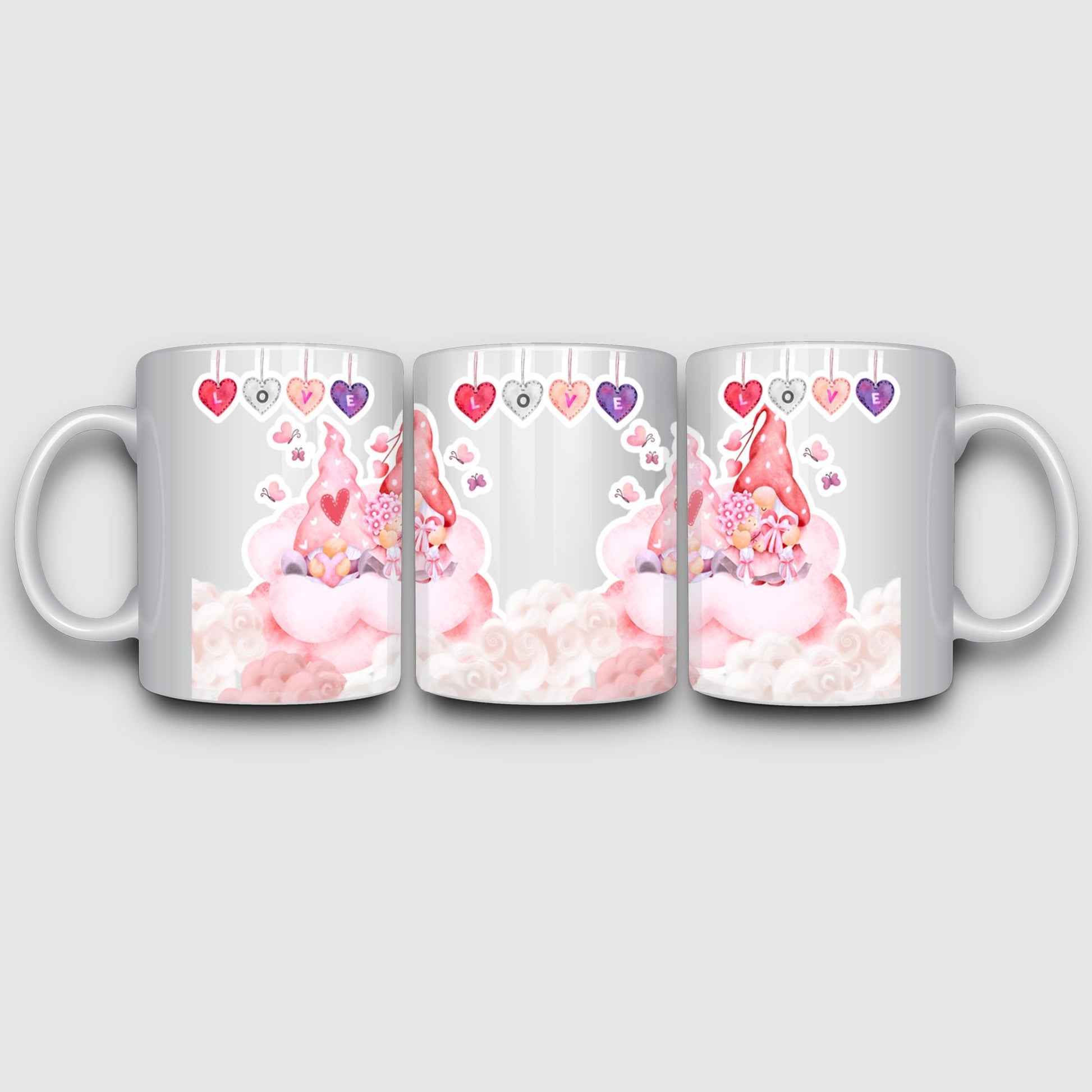 UV sheep Cup Wrap, 5 Pcs Valentine's Day Transfer Stickers for Glass Cups, UV DTF Transfer Waterproof Sticker for 16OZ Libbey Glass Cups
