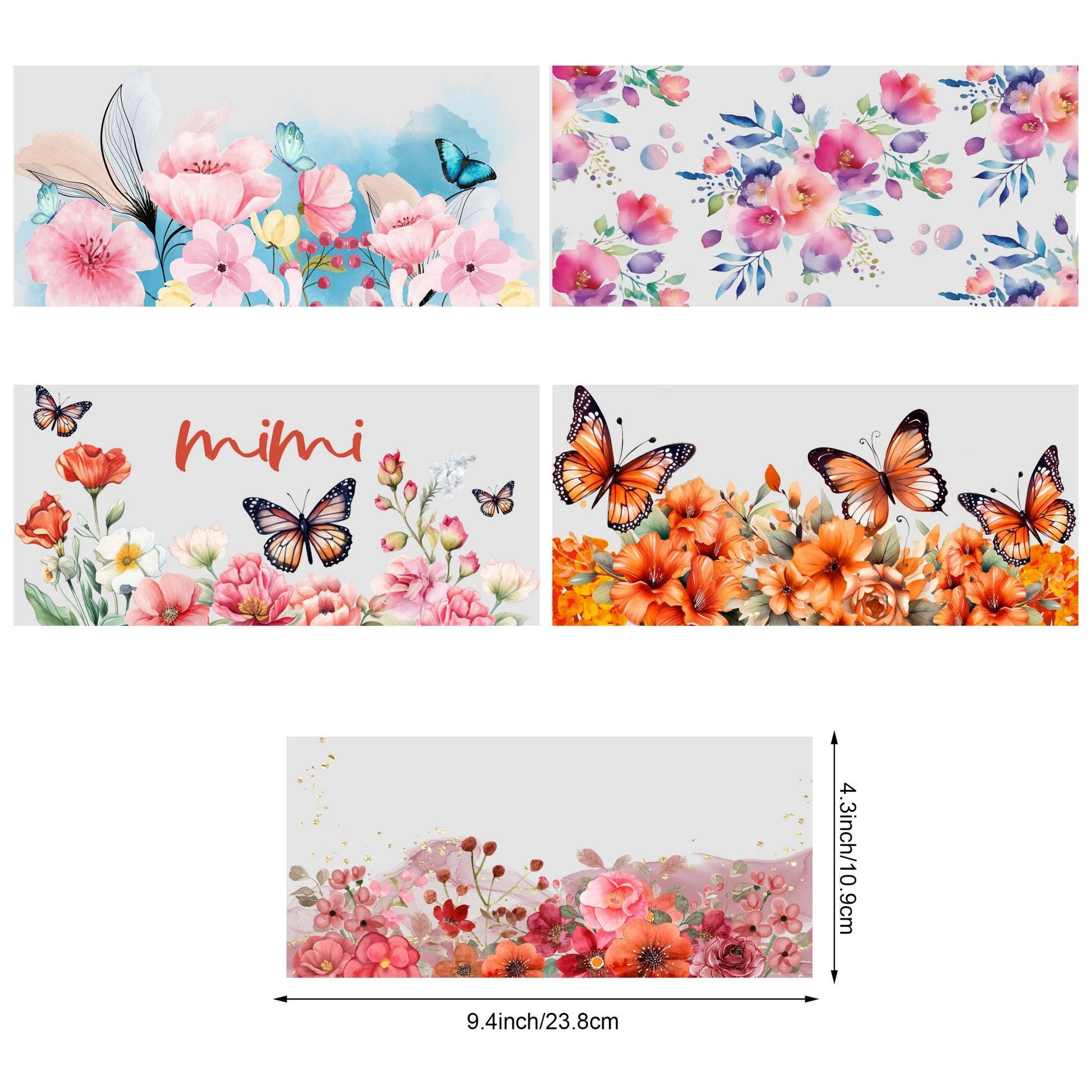 5 sheets of plant UV transfer waterproof self-adhesive stickers for mugs water bottles, DTF transfer stickers for 16 oz glass jar packaging, 3d crystal labels waterproof and scratch-resistant, DIY packaging transfer stickers glass cup stickers bottle