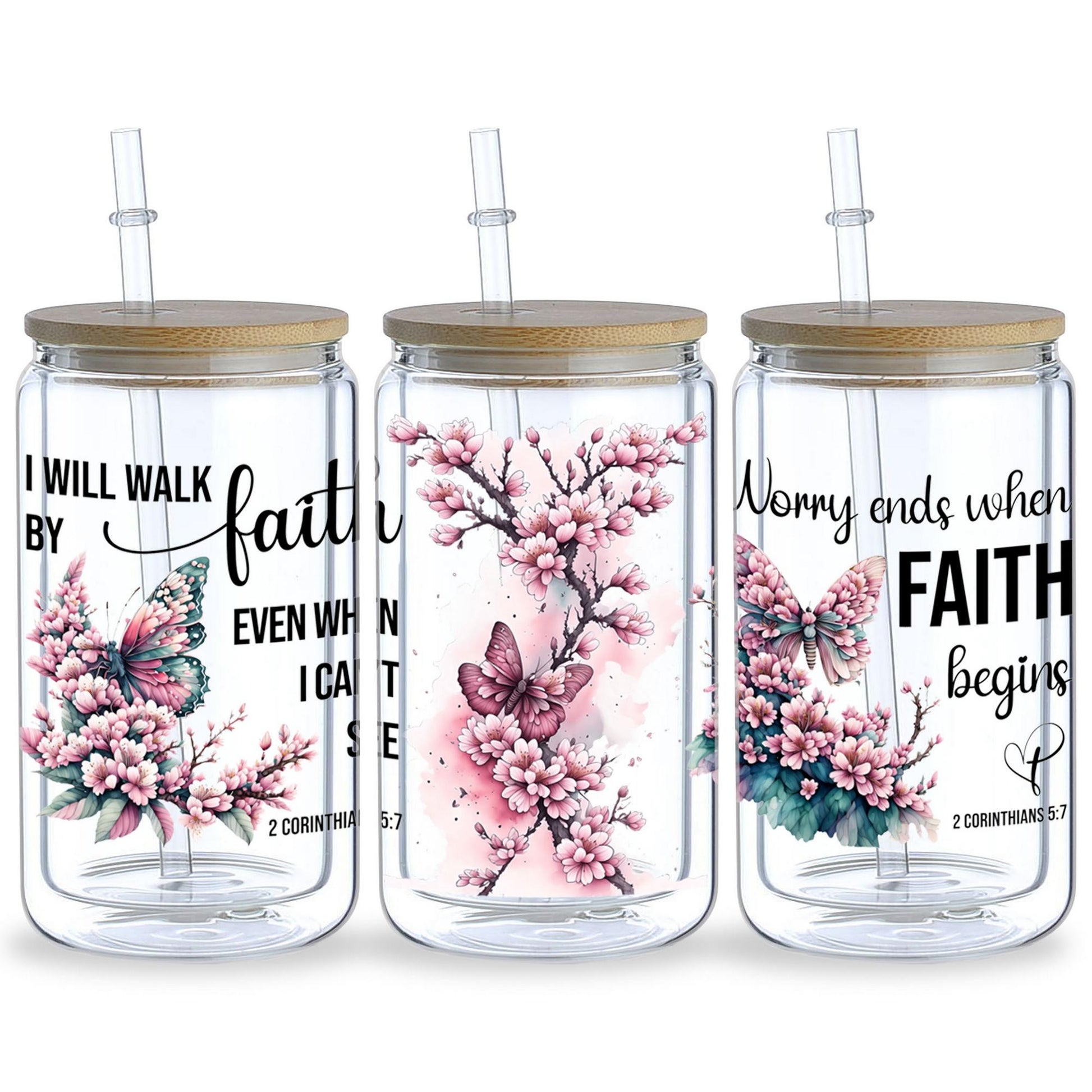 5 Sheets Flower UV DTF Glass Cup Wrap Transfer Stickers, DTF Transfer Stickers, Waterproof Butterfly Wipe-On Transfer
