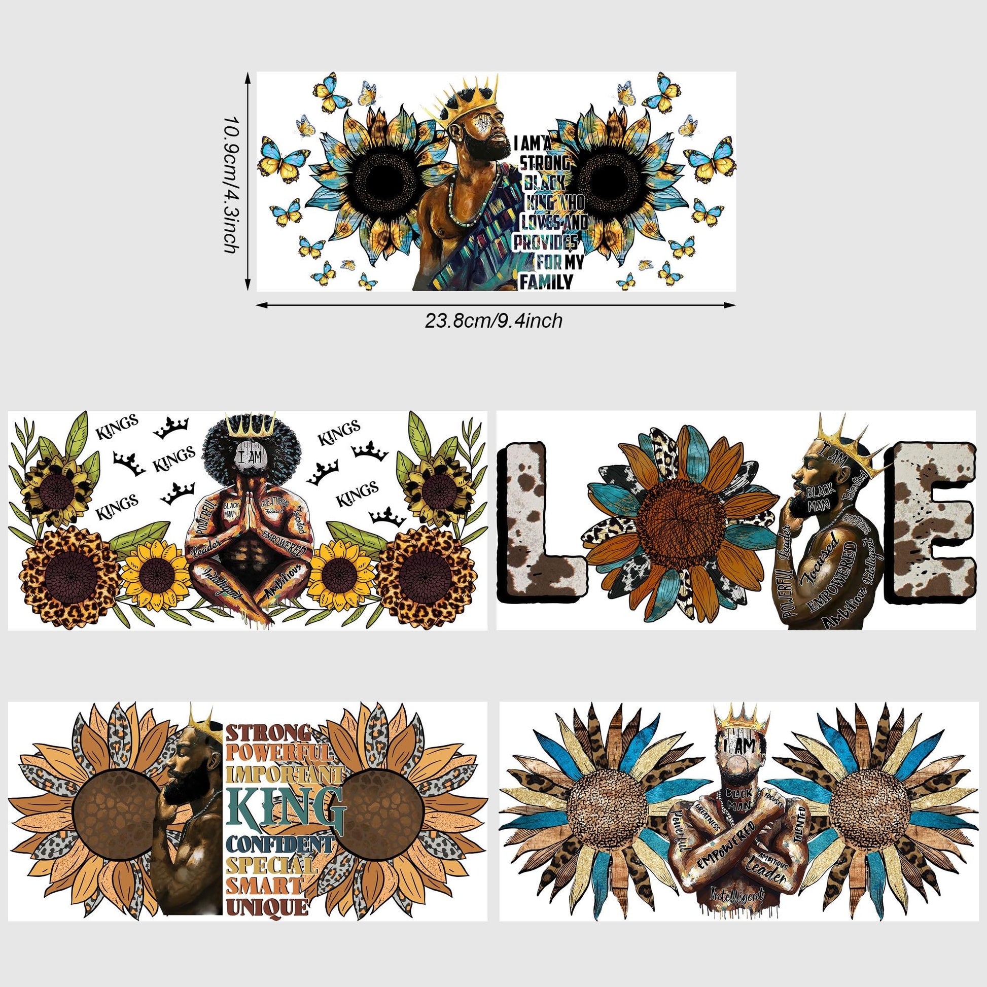 5 Sheets Black Queen UV DTF Cup Wrap,Sport DTF Transfer Stickers for Glass Cup,Waterproof Rub on Transfers for 16 oz Glass,Mugs,Crafts,Furnitures