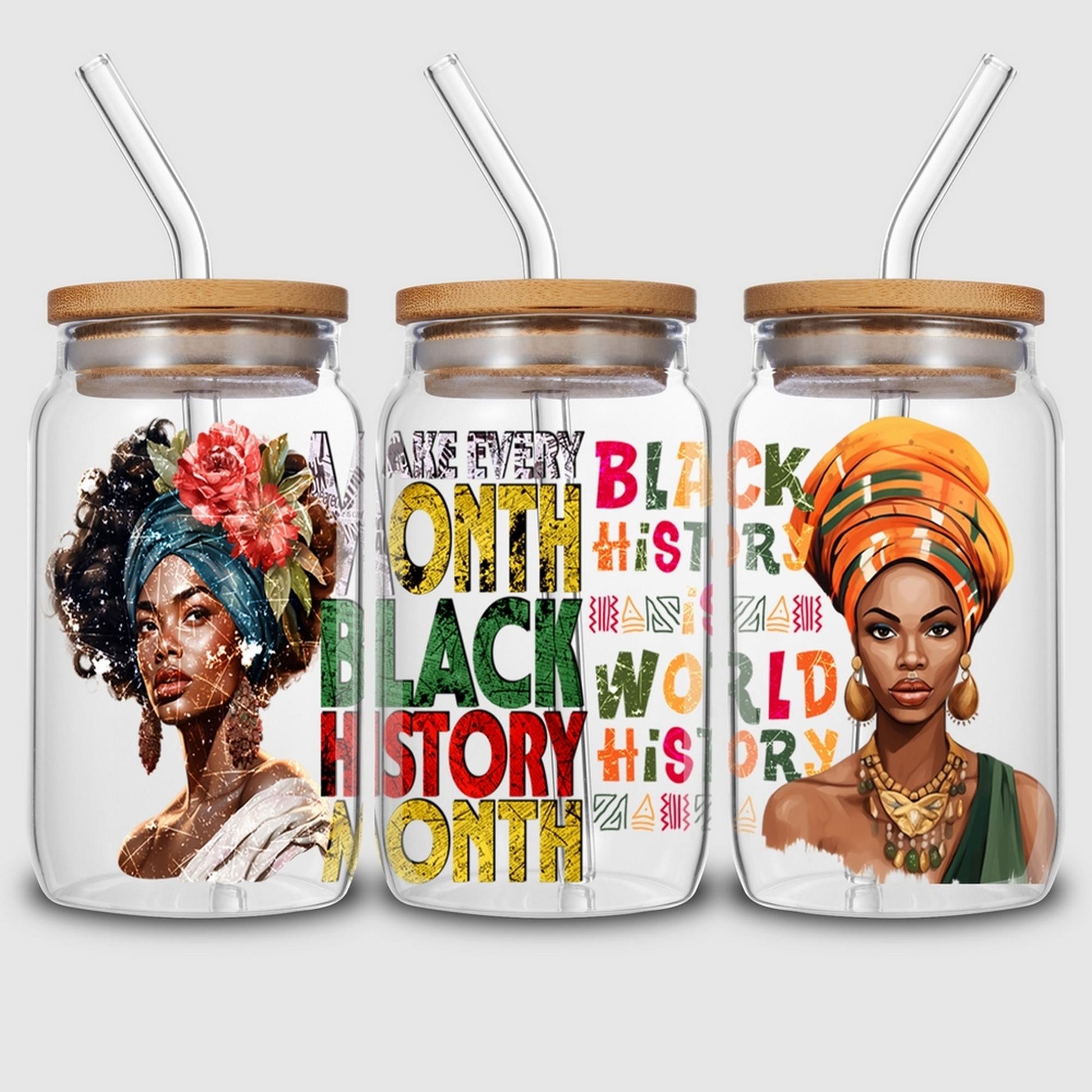 5 sheets black woman UV DTF cup stickers, glass sports DTF transfer stickers, waterproof wipe transfer paper for 16 oz glass, mugs, crafts, furniture