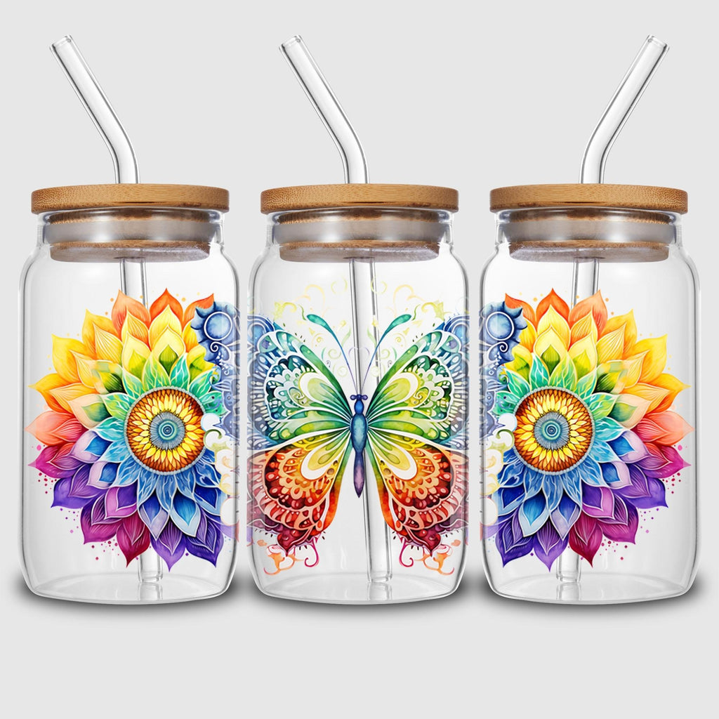 5 Sheets Vesak Day UV DTF Cup Stickers, Glass DTF Transfer Stickers, Waterproof Wipe Transfer Paper for 16oz Glass, Mug, Crafts, Furniture