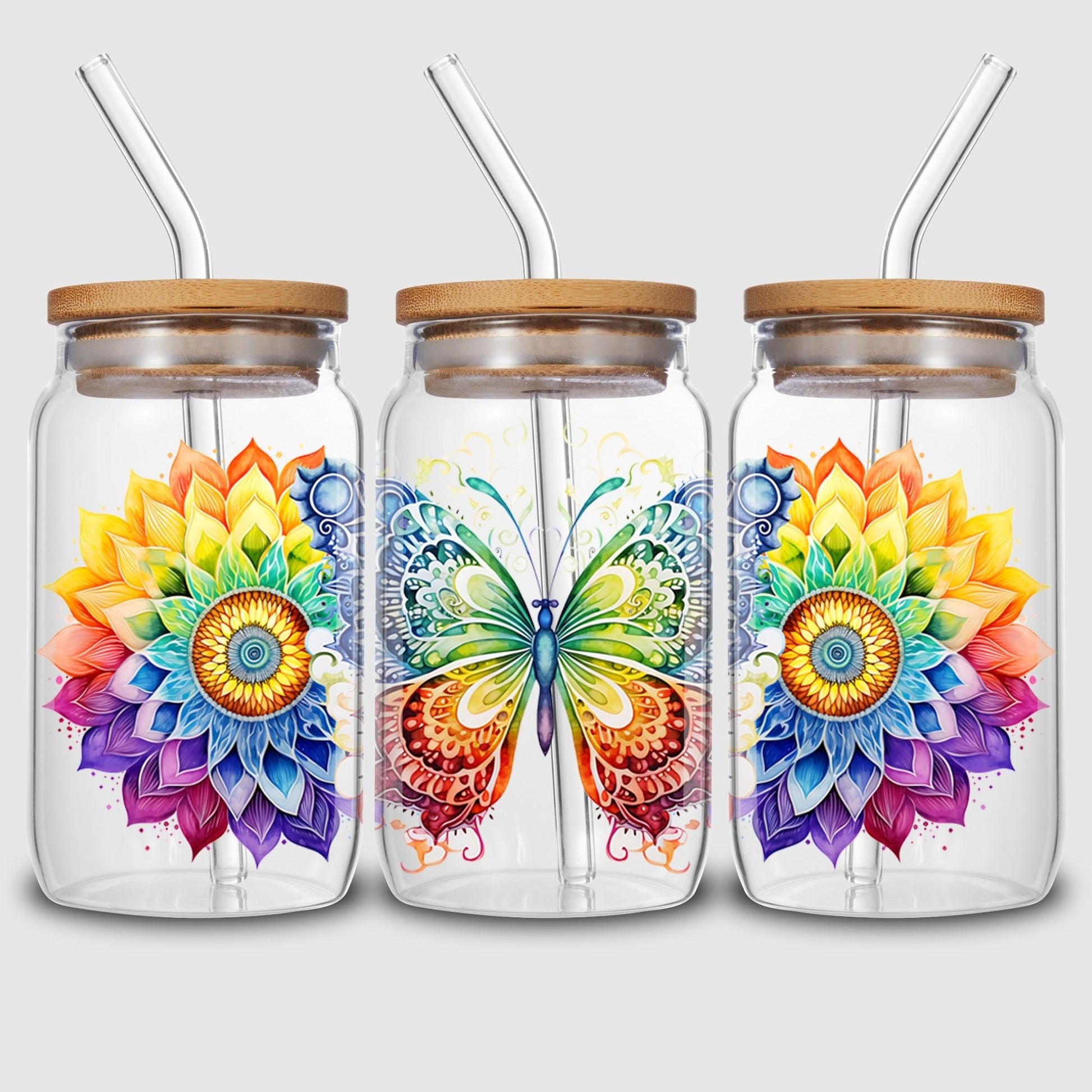5 Sheets Vesak Day UV DTF Cup Stickers, Glass DTF Transfer Stickers, Waterproof Wipe Transfer Paper for 16oz Glass, Mug, Crafts, Furniture