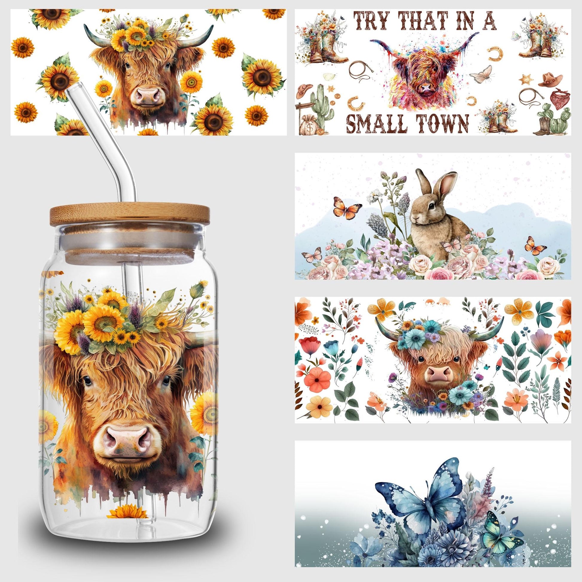 5 Sheets Cat UV DTF Cup Wrap,Sport DTF Transfer Stickers for Glass Cup,Waterproof funny animal Rub on Transfers for 16 oz Glass,Mugs,Crafts,Furnitures