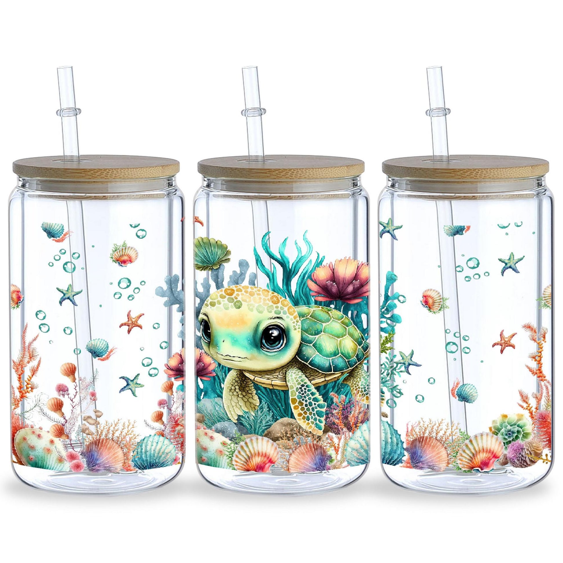 5 sheet animal UV transfer waterproof self-adhesive stickers for mugs water bottles, DTF transfer stickers for 16 oz glass jar packaging, 3d crystal labels waterproof and scratch-proof, DIY packaging transfer stickers glass cup stickers bottle stickers