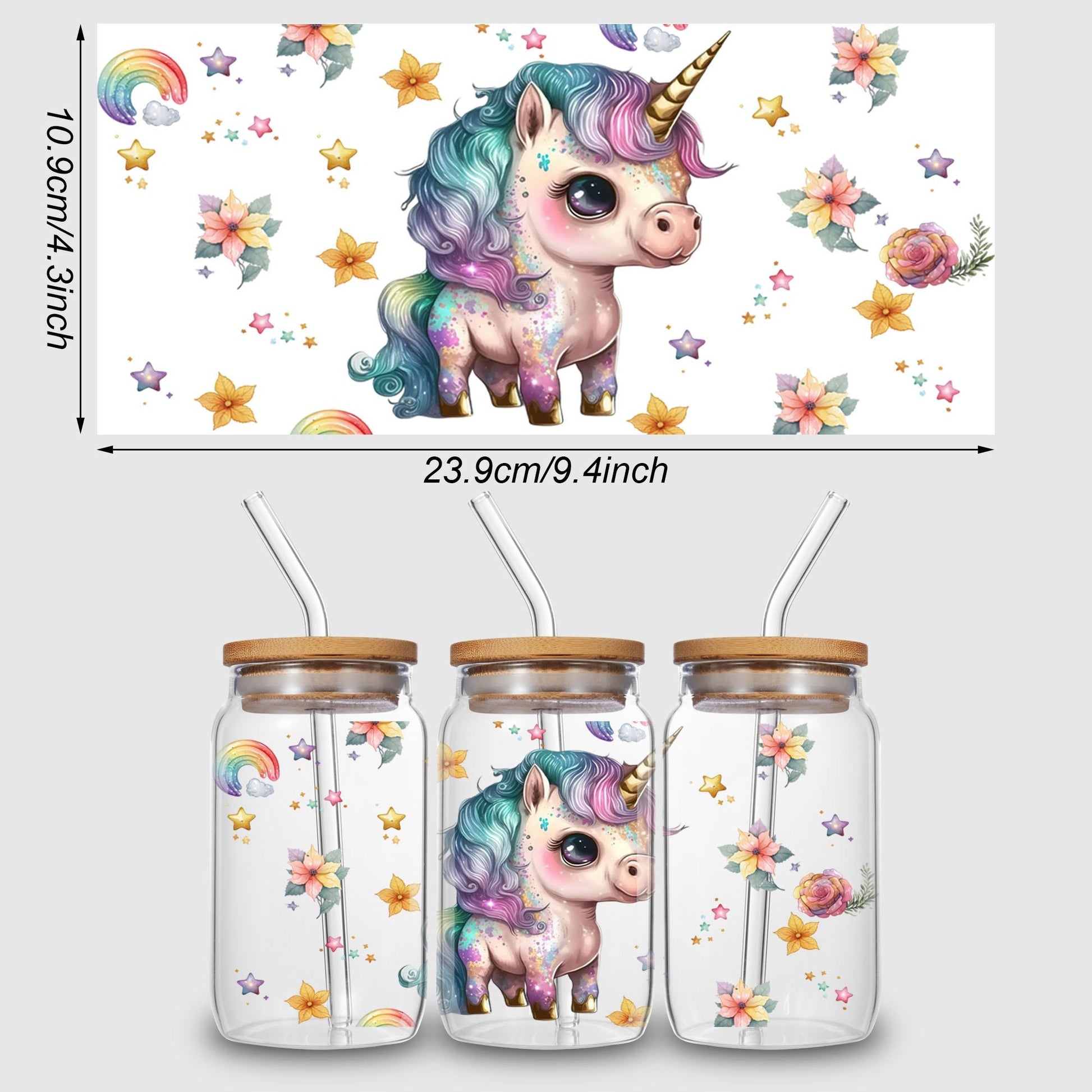 5 Sheets Botanical UV DTF Cup Stickers, Glass Movement DTF Transfer Stickers, Waterproof Wipe Transfer Paper for 16 oz Glass, Mugs, Crafts, Furniture