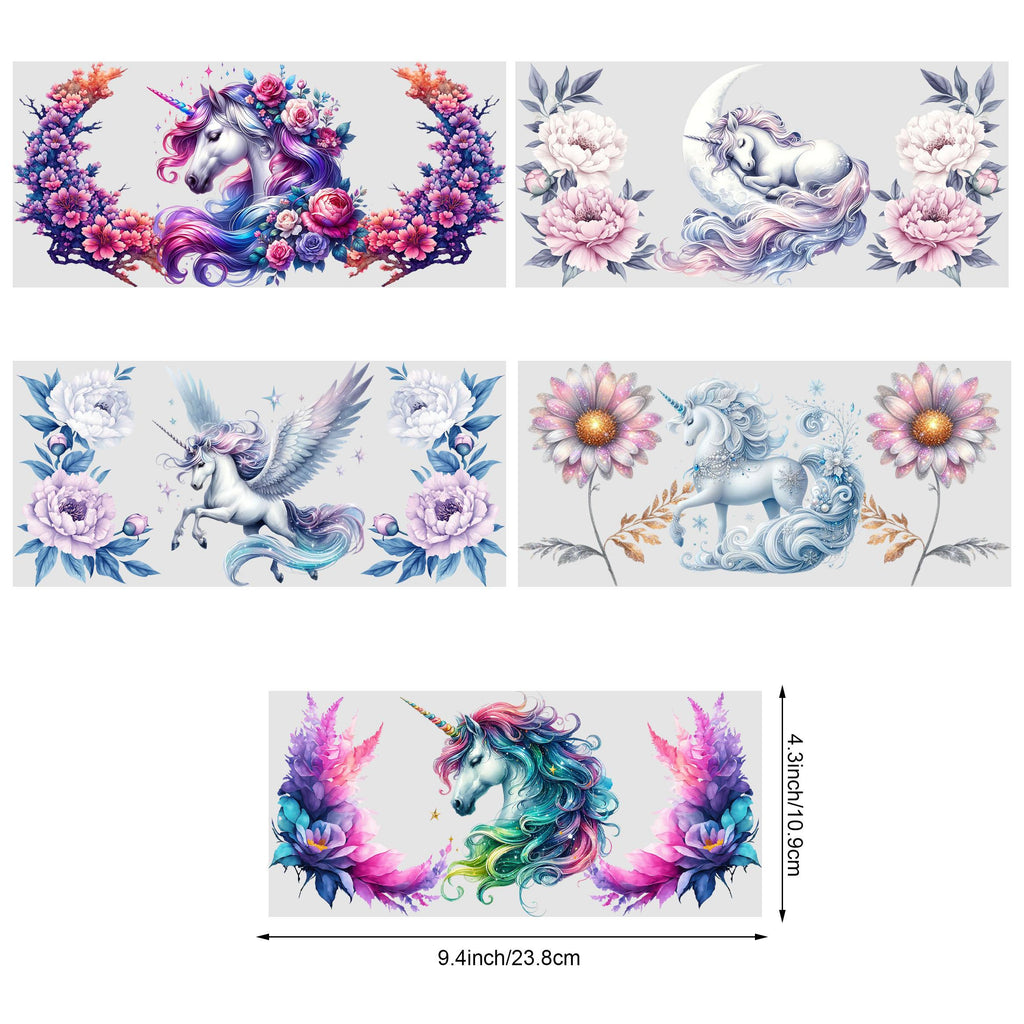 5 Sheets Sunflower Dog UV DTF Cup Stickers, Glass Cup DTF Transfer Stickers, Waterproof Funny Dog Wipeable Transfer Paper for 16 Ounces Glass Cups, Mugs, Crafts, Furniture