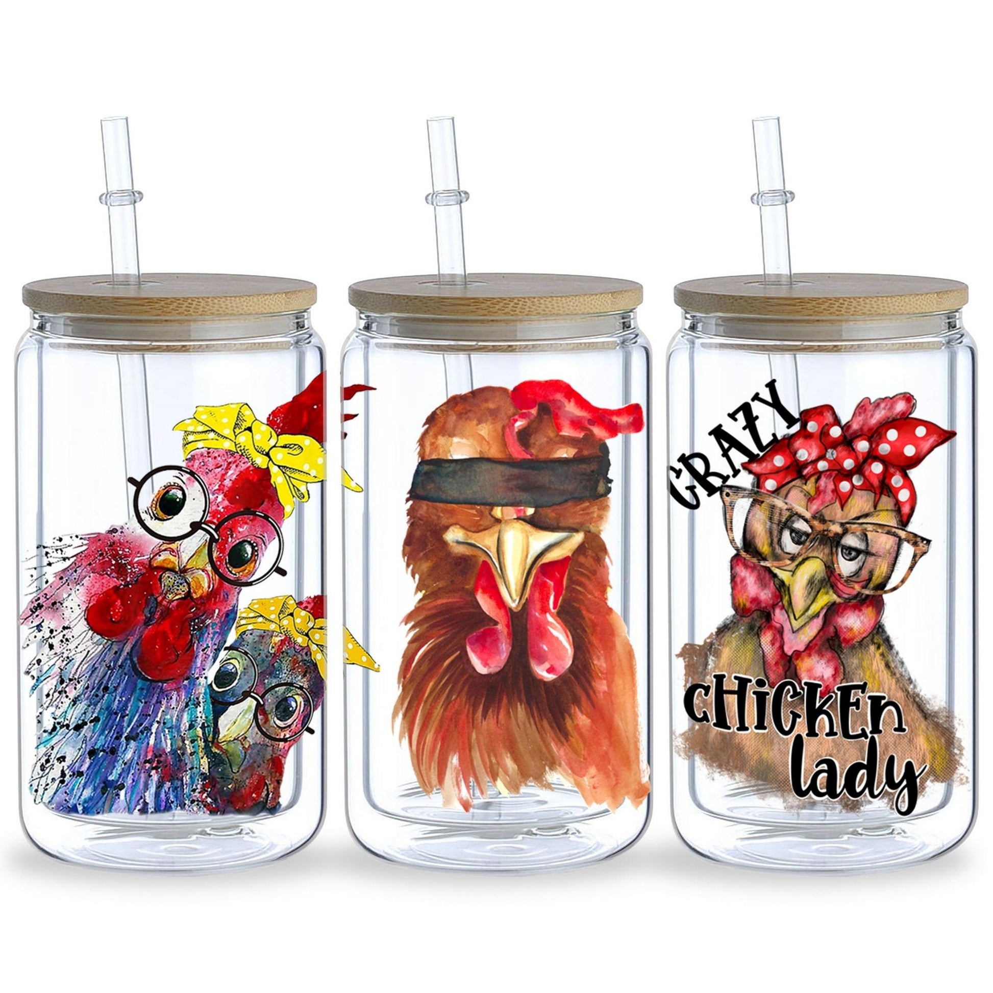 5 Sheets chicken UV DTF Cup Wrap,Sport DTF Transfer Stickers for Glass Cup,Waterproof funny chick Rub on Transfers for 16 oz Glass,Mugs,Crafts,Furnitures
