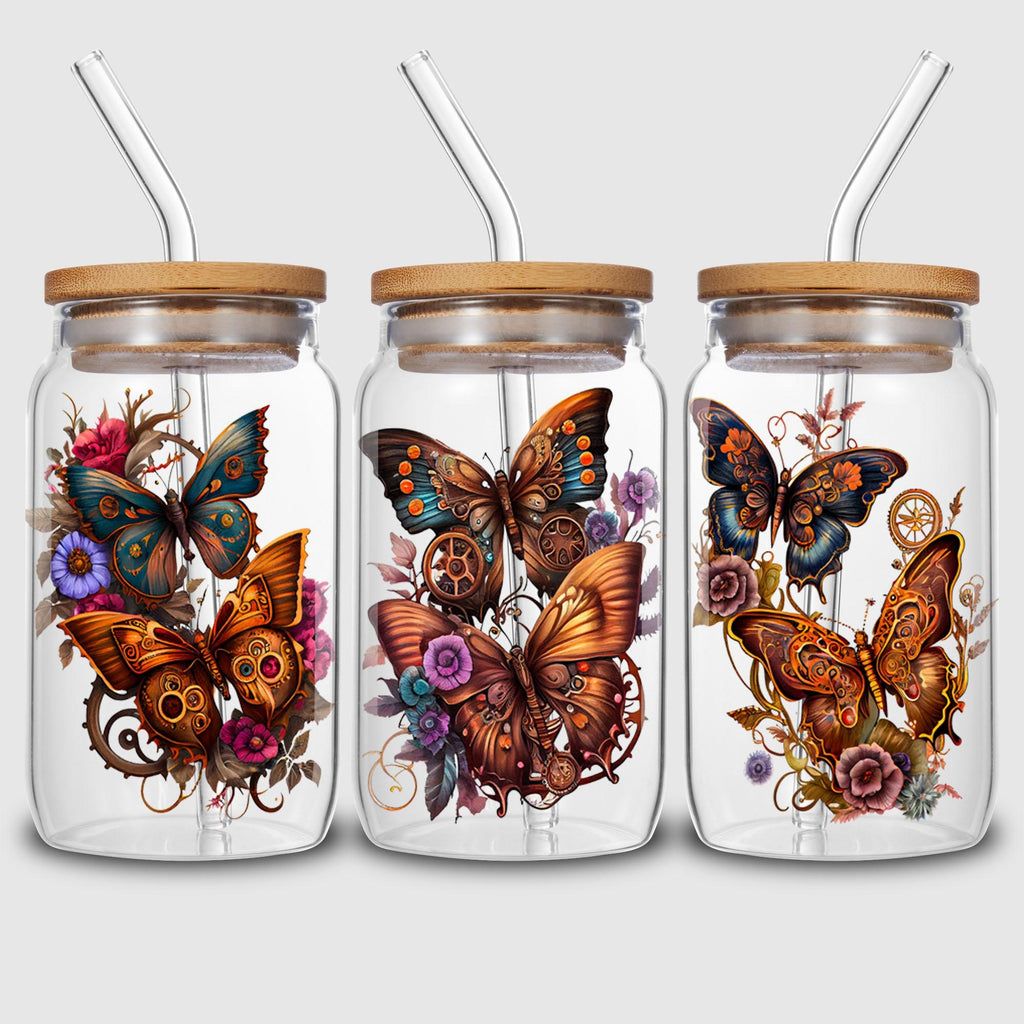 5 Sheets Punk UV DTF Cup Stickers, Glass Sports DTF Transfer Stickers, Waterproof Wipe-Free Transfer Paper for 16oz Glass, Mug, Crafts, Furniture