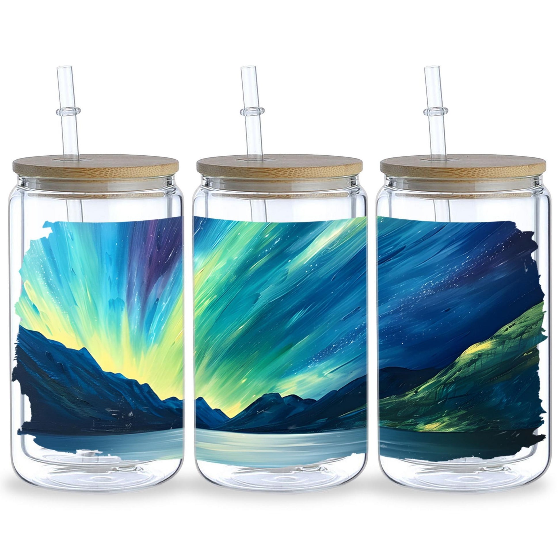 5 sheets Summer Sunset UV DTF cup packaging for 16oz glass cup, waterproof UV DTF stickers for 16oz glass cup, DIY, furniture, crafts