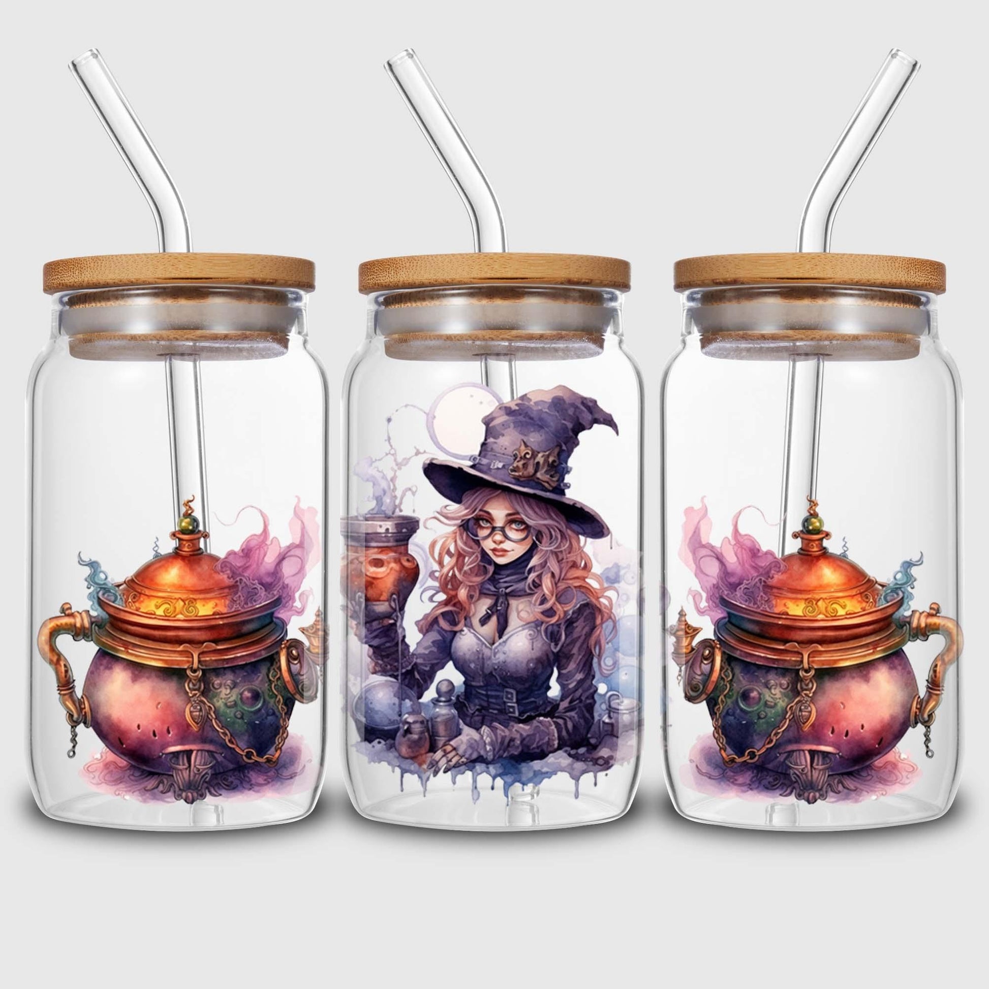 5 sheets steampunk of UV DTF cup holder 16 oz, DTF cup holder transfer glass, water bottle waterproof sticker, friction transfer sticker, DIY