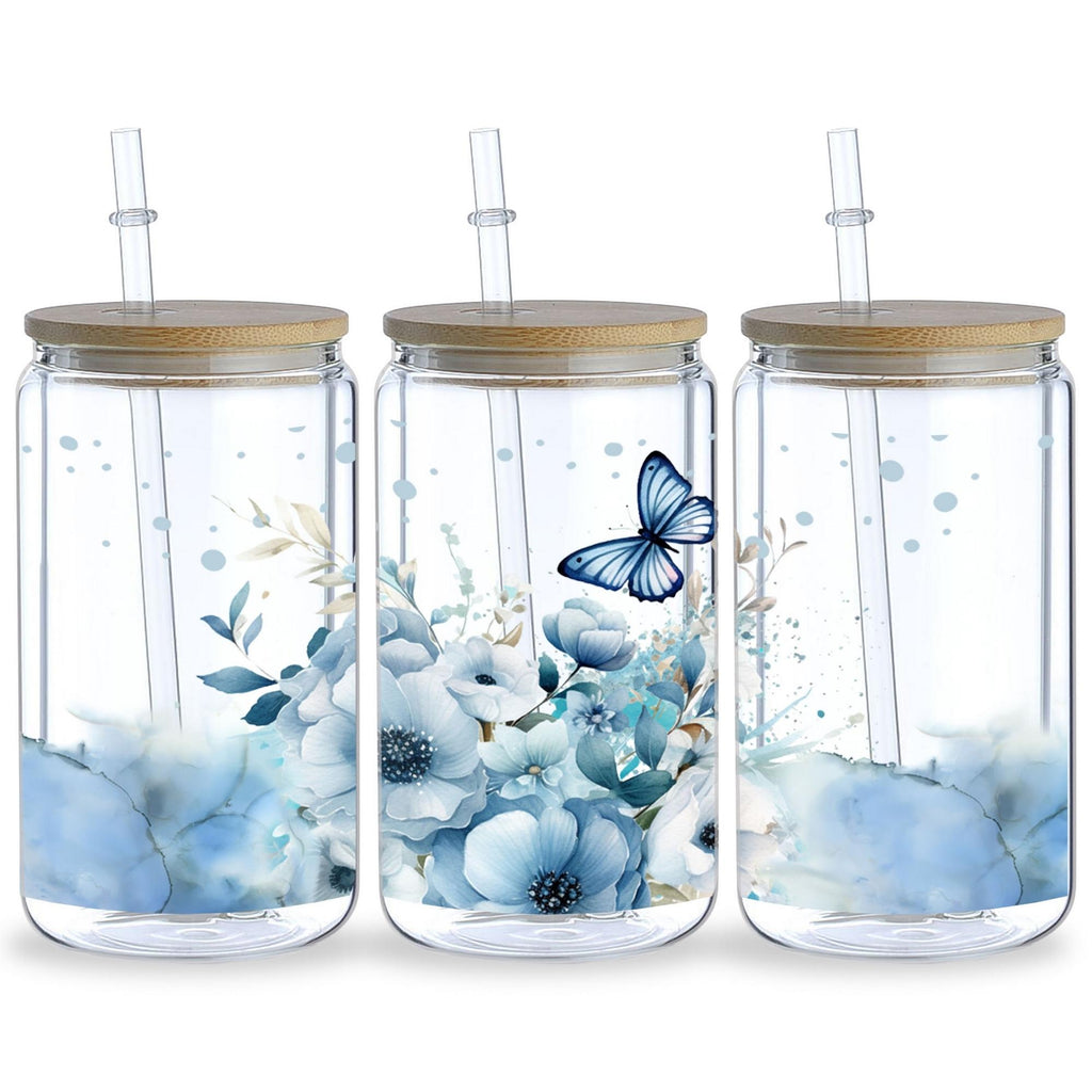 5 sheet of plant UV transfer waterproof self-adhesive stickers for mugs water bottlesng, 3d crystal labels waterproof and scratch-proof, DIY packaging transfer stickers glass cup stickers bottle stickers, no Dry adhesive stickers- high quality
