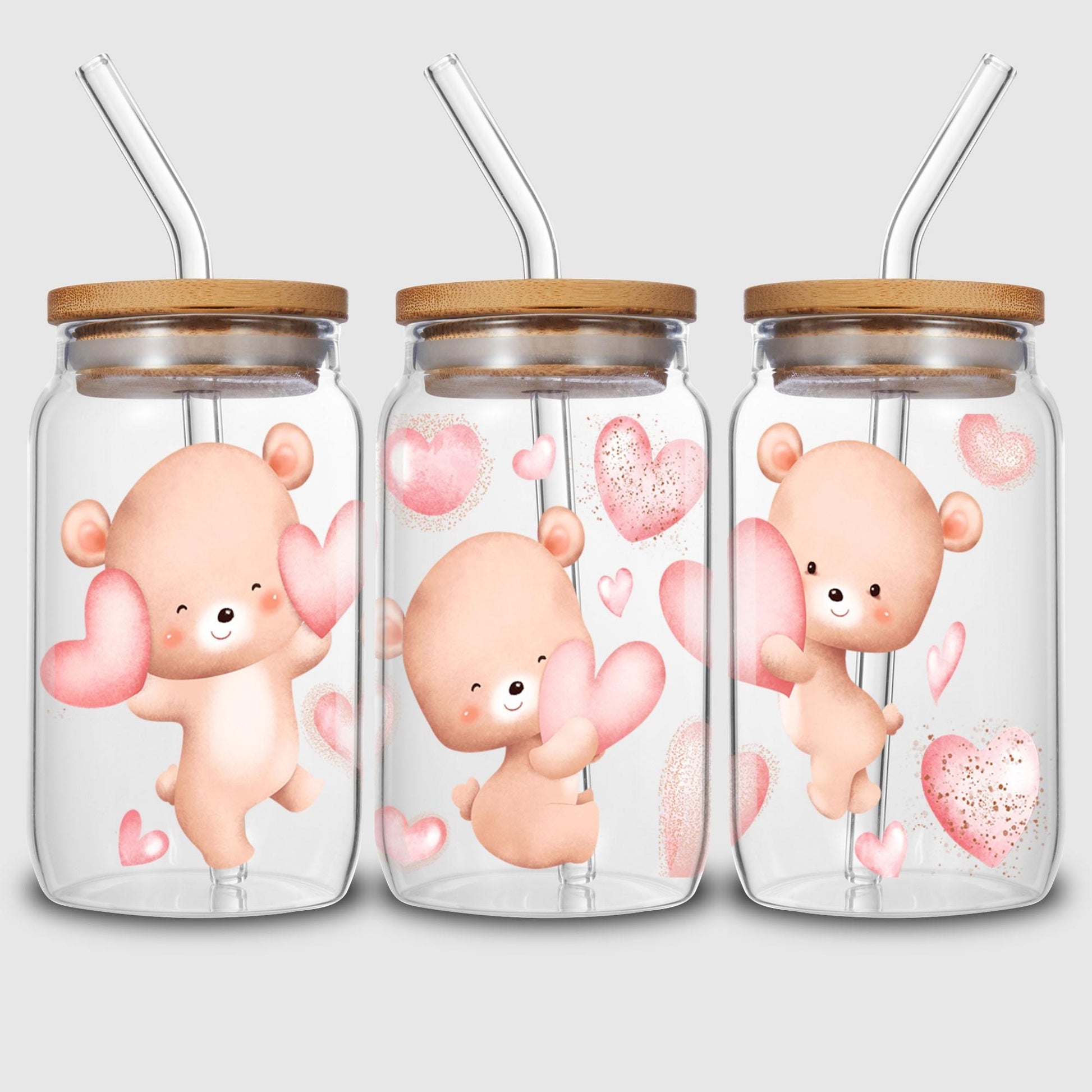 5 Sheets Valentine's Day UV DTF Cup Stickers, Glass Sports DTF Transfer Stickers, Waterproof Vegetable Wipe Transfer Paper for 16 oz Glass, Mug, Crafts, Furniture