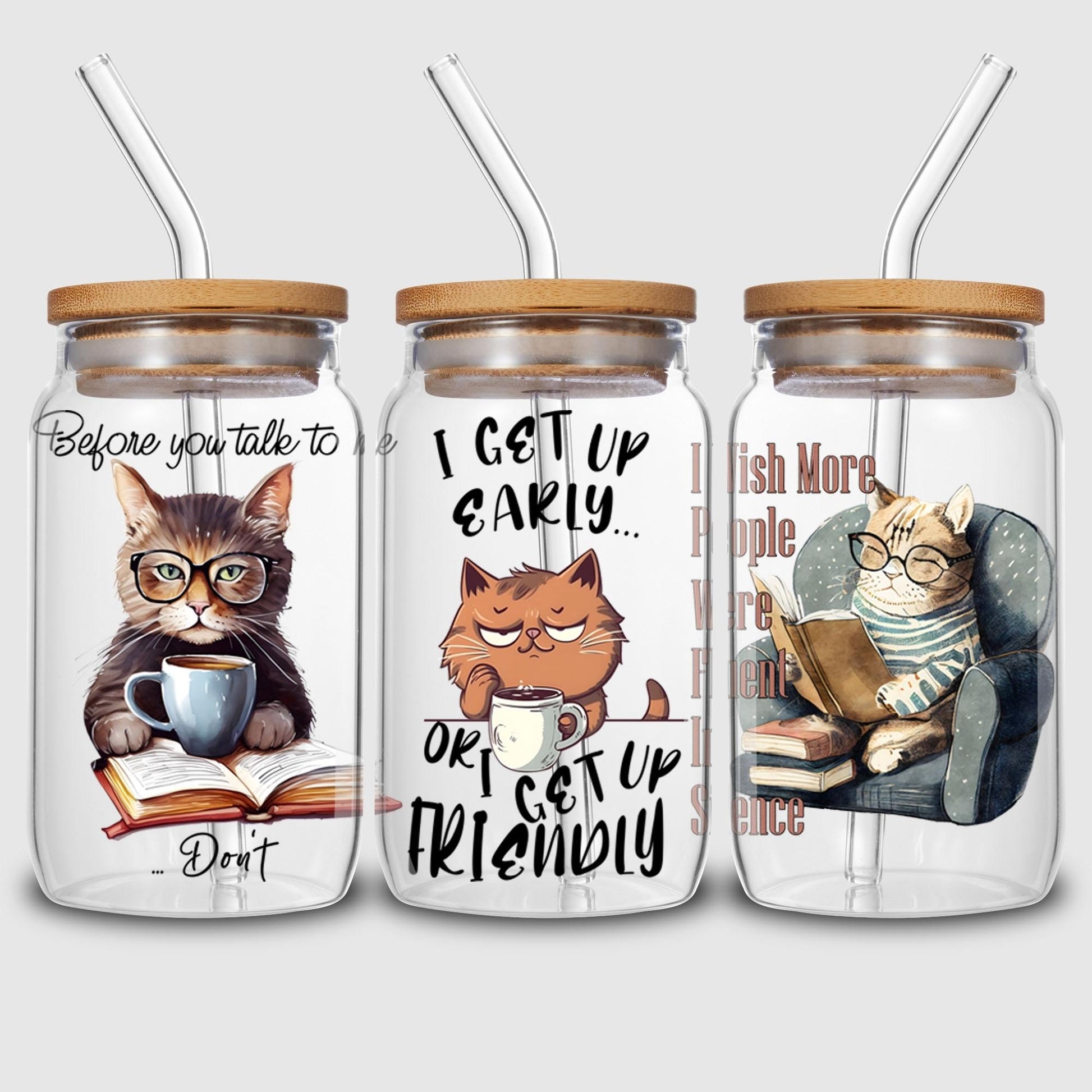 5 Sheets Cat UV DTF Cup Wrap,Sport DTF Transfer Stickers for Glass Cup,Waterproof funny animal Rub on Transfers for 16 oz Glass,Mugs,Crafts,Furnitures