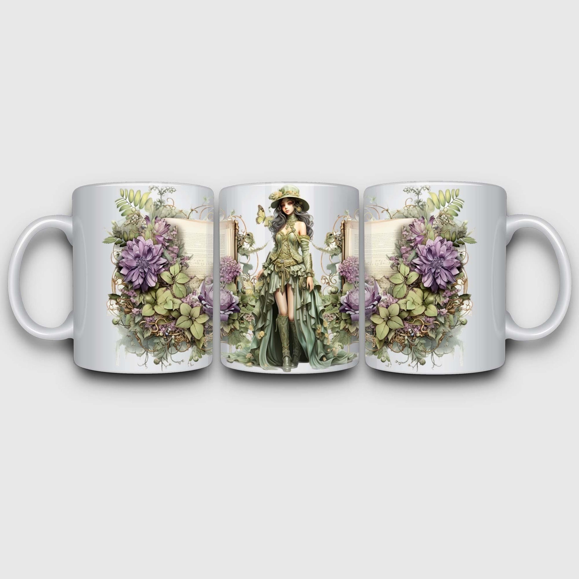 5 sheets steampunk of UV DTF cup holder 16 oz, DTF cup holder transfer glass, water bottle waterproof sticker, friction transfer sticker, DIY