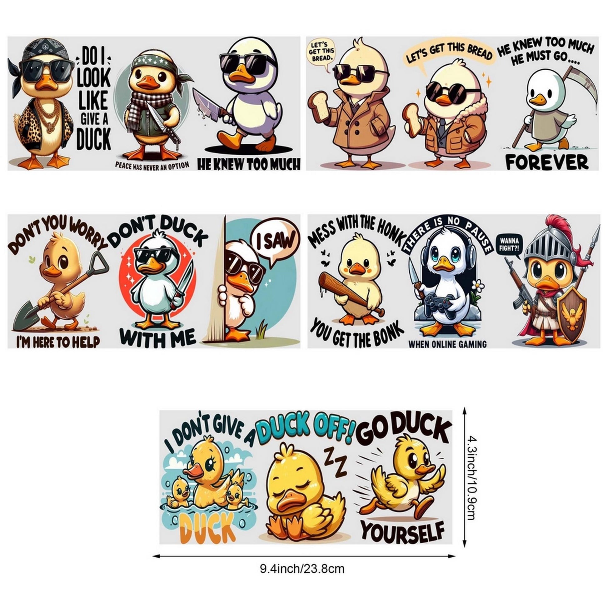 5 Sheets Cartoon Animal UV DTF Cup Stickers, Glass Sports DTF Transfer Stickers, Waterproof Funny Animal Wipe Transfers for 16 oz Glass, Mugs, Crafts, Furniture
