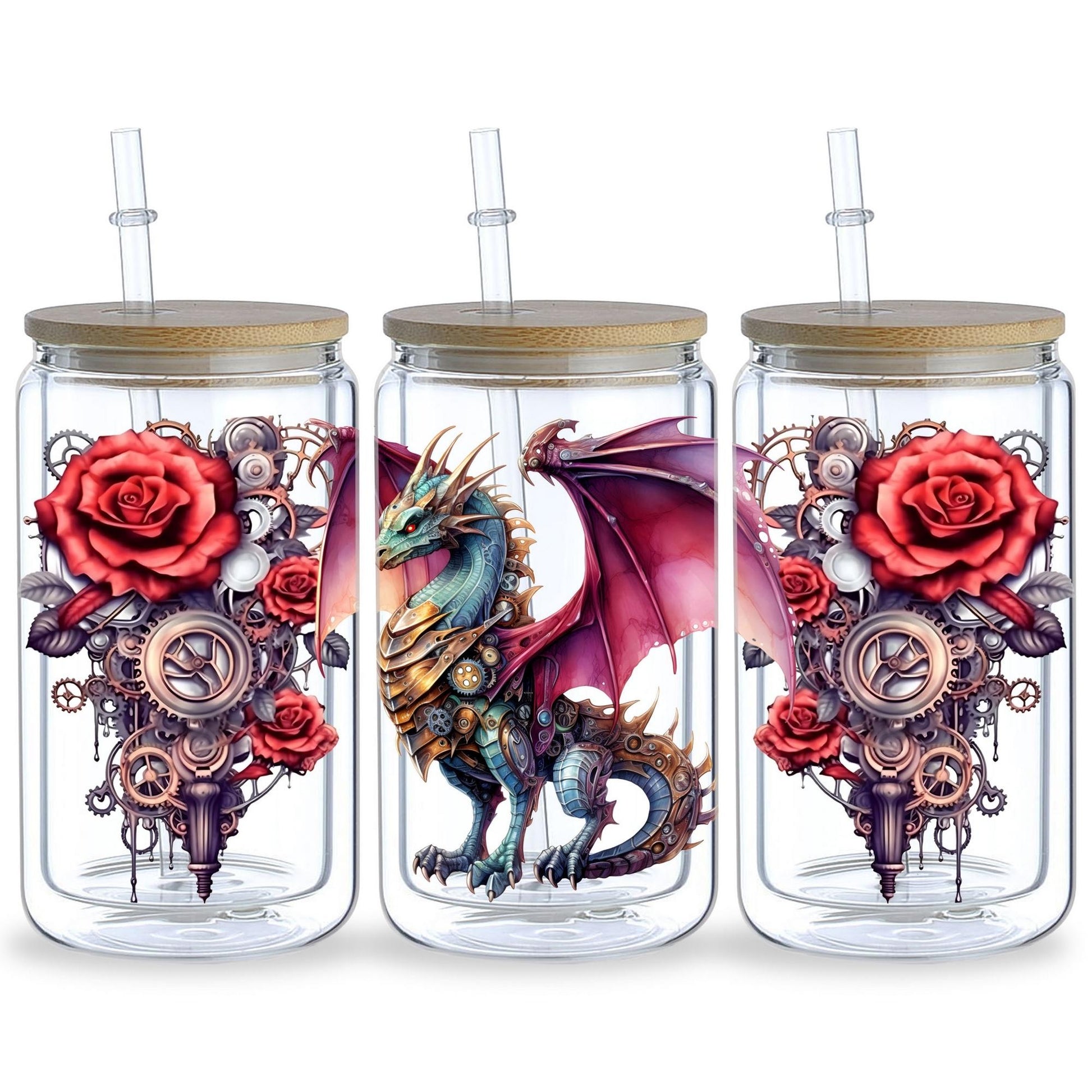 5 Sheets Steampunk UV DTF Cup Wrap,Sport DTF Transfer Stickers for Glass Cup,Waterproof funny Punk animal Rub on Transfers for 16 oz Glass,Mugs,Crafts,Furnitures