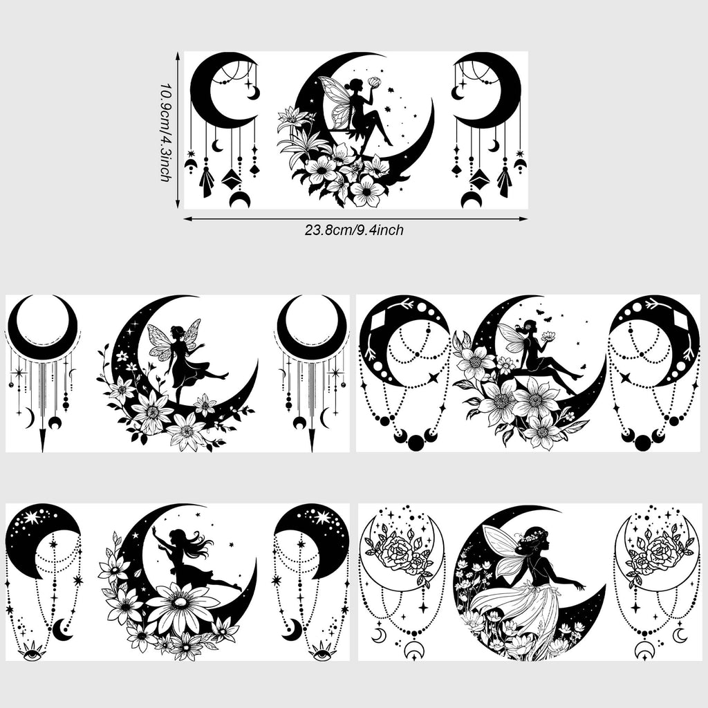 5 Sheets Butterfly UV DTF Cup Stickers, DTF Friction Transfer Stickers, Waterproof Transfer Stickers For 16oz Glass Cups, DIY, Furniture, Crafts