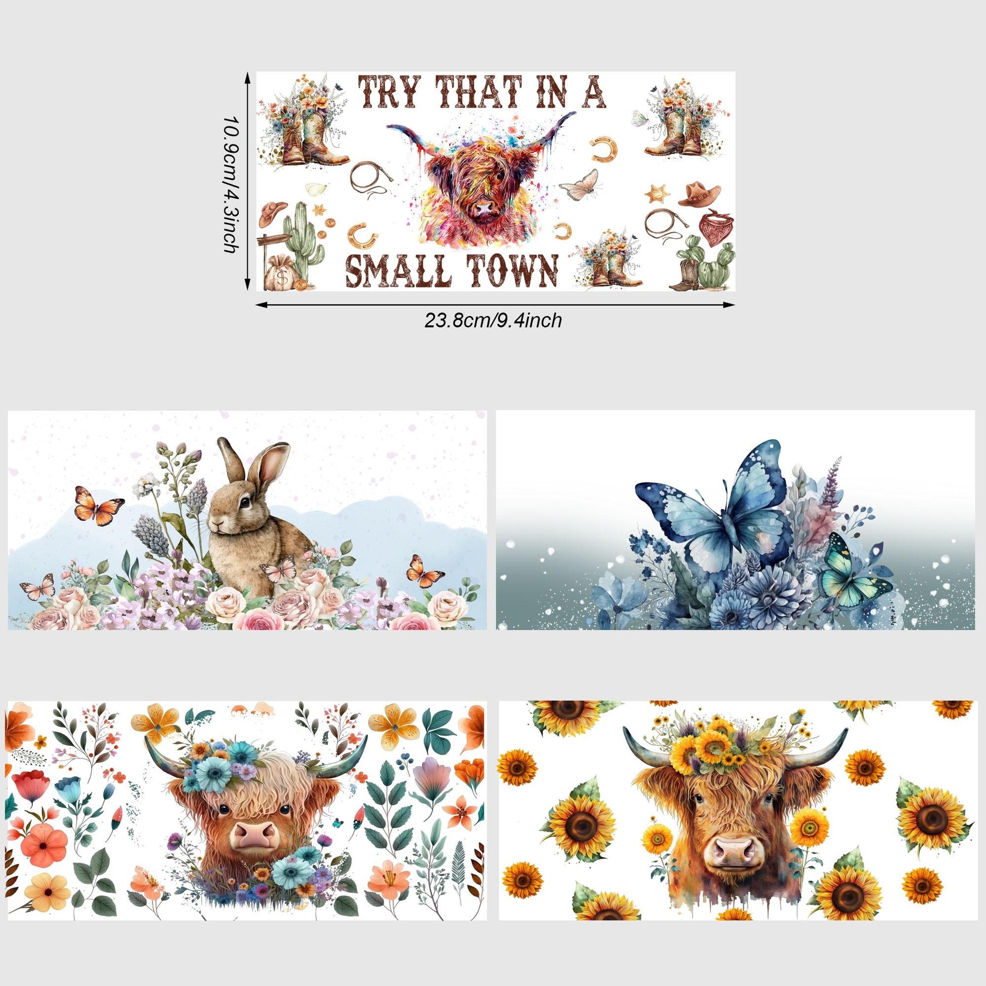 5 Sheets Cat UV DTF Cup Wrap,Sport DTF Transfer Stickers for Glass Cup,Waterproof funny animal Rub on Transfers for 16 oz Glass,Mugs,Crafts,Furnitures