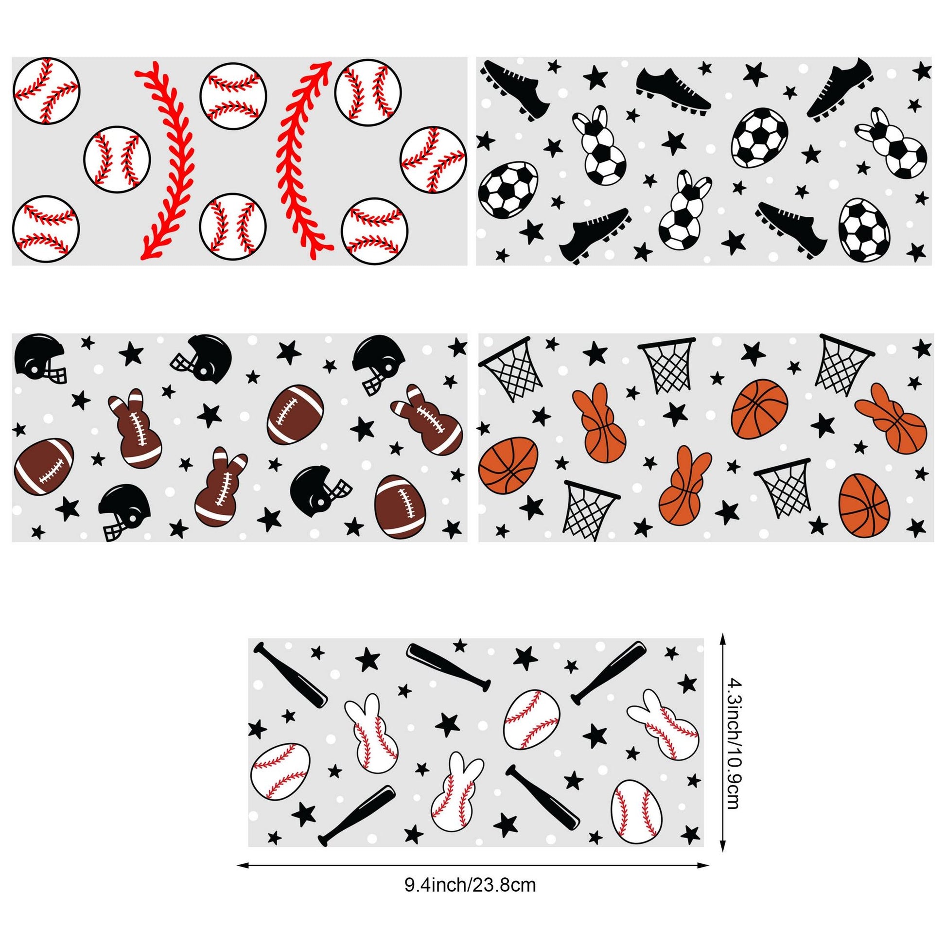 5 Sheet Donut UV DTF Cup Packaging Transfer Stickers for Glass, 16 oz Cup Printed Decals for DIY Making