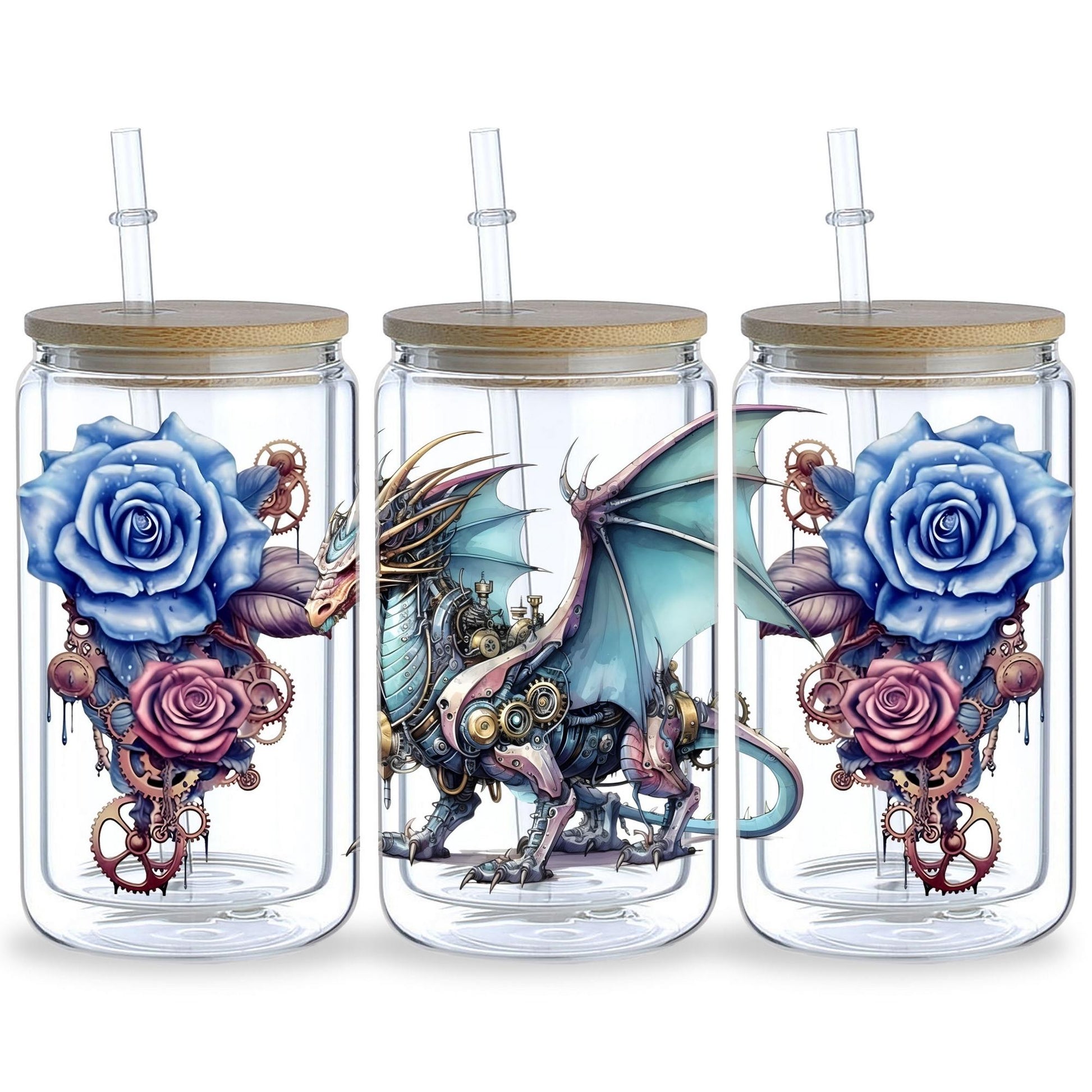 5 Sheets Steampunk UV DTF Cup Wrap,Sport DTF Transfer Stickers for Glass Cup,Waterproof funny Punk animal Rub on Transfers for 16 oz Glass,Mugs,Crafts,Furnitures